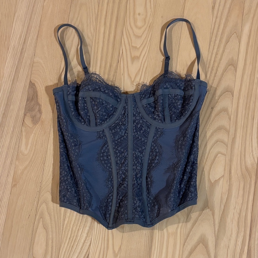 Out from Under Modern Love Corset in Blue -385sku